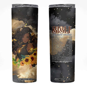 Bible Emergency Numbers Skinny Tumbler Bible Verse Religious Gifts For Afro Women TB10 Black Print Your Wear