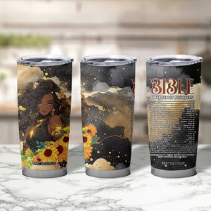 Bible Emergency Numbers Tumbler Cup Bible Verse Religious Gifts For Afro Women TB10 Print Your Wear