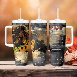 Bible Emergency Numbers Tumbler With Handle Bible Verse Religious Gifts For Afro Women TB10 Print Your Wear