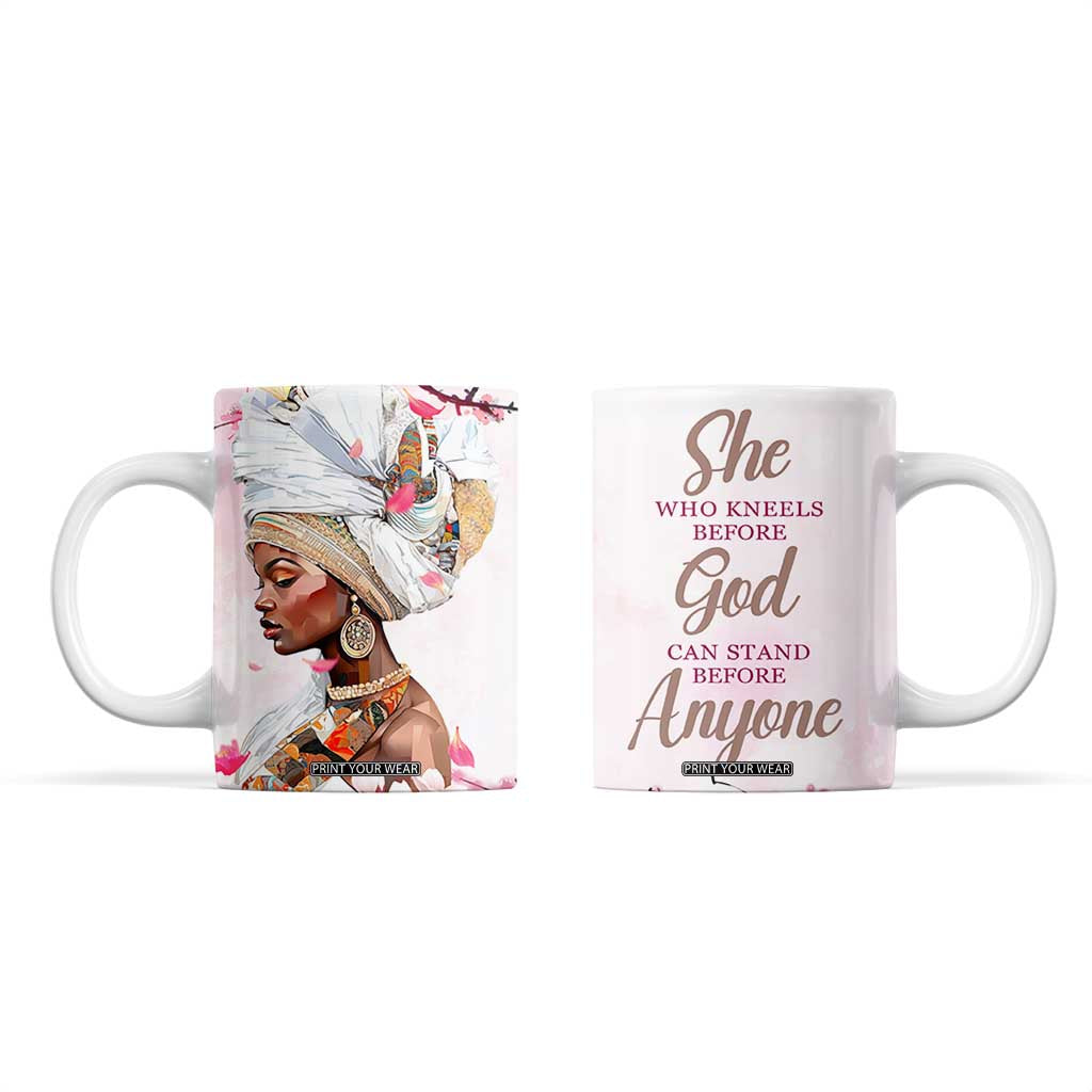 African American Gifts For Women Coffee Mug Cherry Blossom Flowers Bible Verse Religious Gifts For Afro Women TB10 Pink Print Your Wear