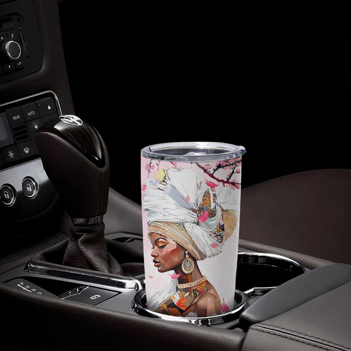 African American Gifts For Women Tumbler Cup Cherry Blossom Flowers Bible Verse Religious Gifts For Afro Women TB10 Print Your Wear