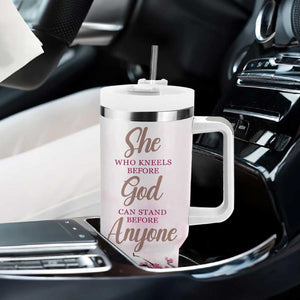 African American Gifts For Women Tumbler With Handle Cherry Blossom Flowers Bible Verse Religious Gifts For Afro Women TB10 Print Your Wear