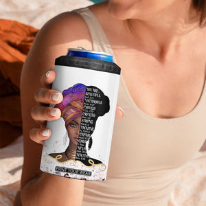 Christian Gifts For Afro Women 4 in 1 Can Cooler Tumbler You Are Bible Verse Religious Gifts Leopard TB10 Print Your Wear