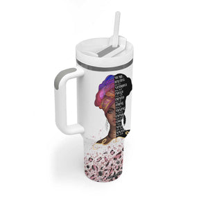 Christian Gifts For Afro Women Tumbler With Handle You Are Bible Verse Religious Gifts Leopard TB10 Print Your Wear