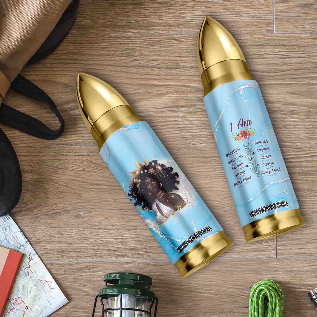 Christian Gifts for Black Women Bullet Tumbler African American Afro Black Girl Encouragement Religious Gift TB10 Print Your Wear