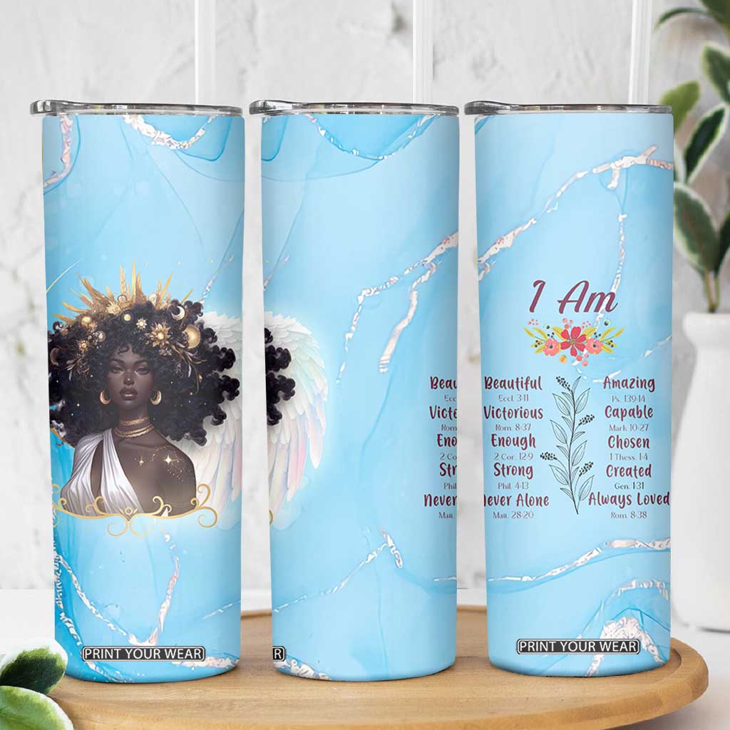 Christian Gifts for Black Women Skinny Tumbler African American Afro Black Girl Encouragement Religious Gift TB10 Print Your Wear