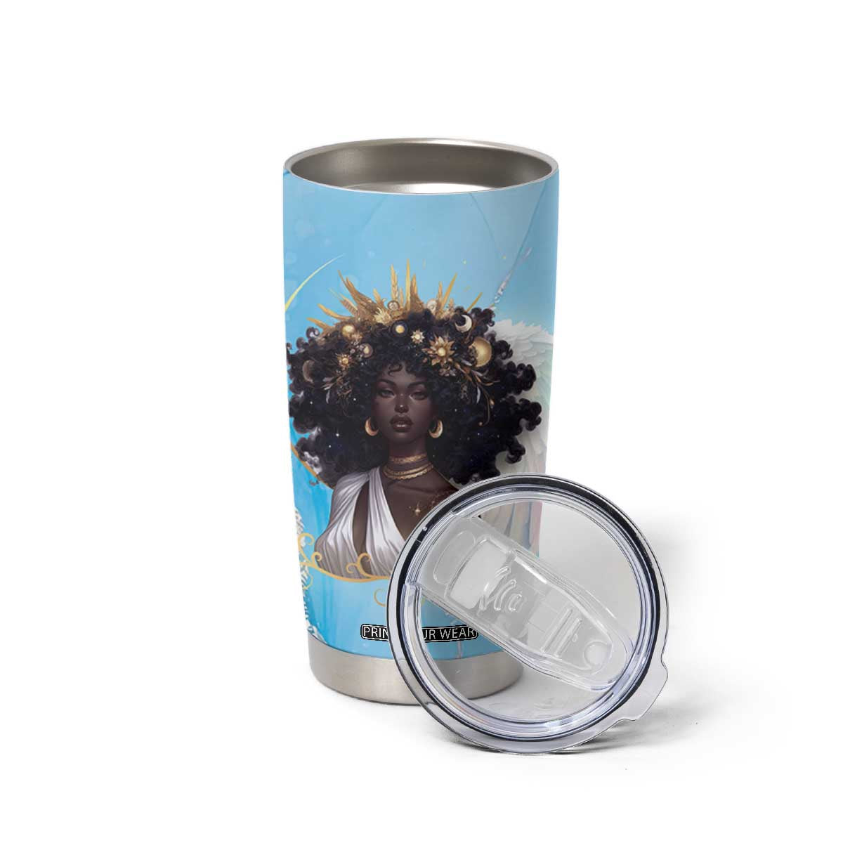 Christian Gifts for Black Women Tumbler Cup African American Afro Black Girl Encouragement Religious Gift TB10 Print Your Wear
