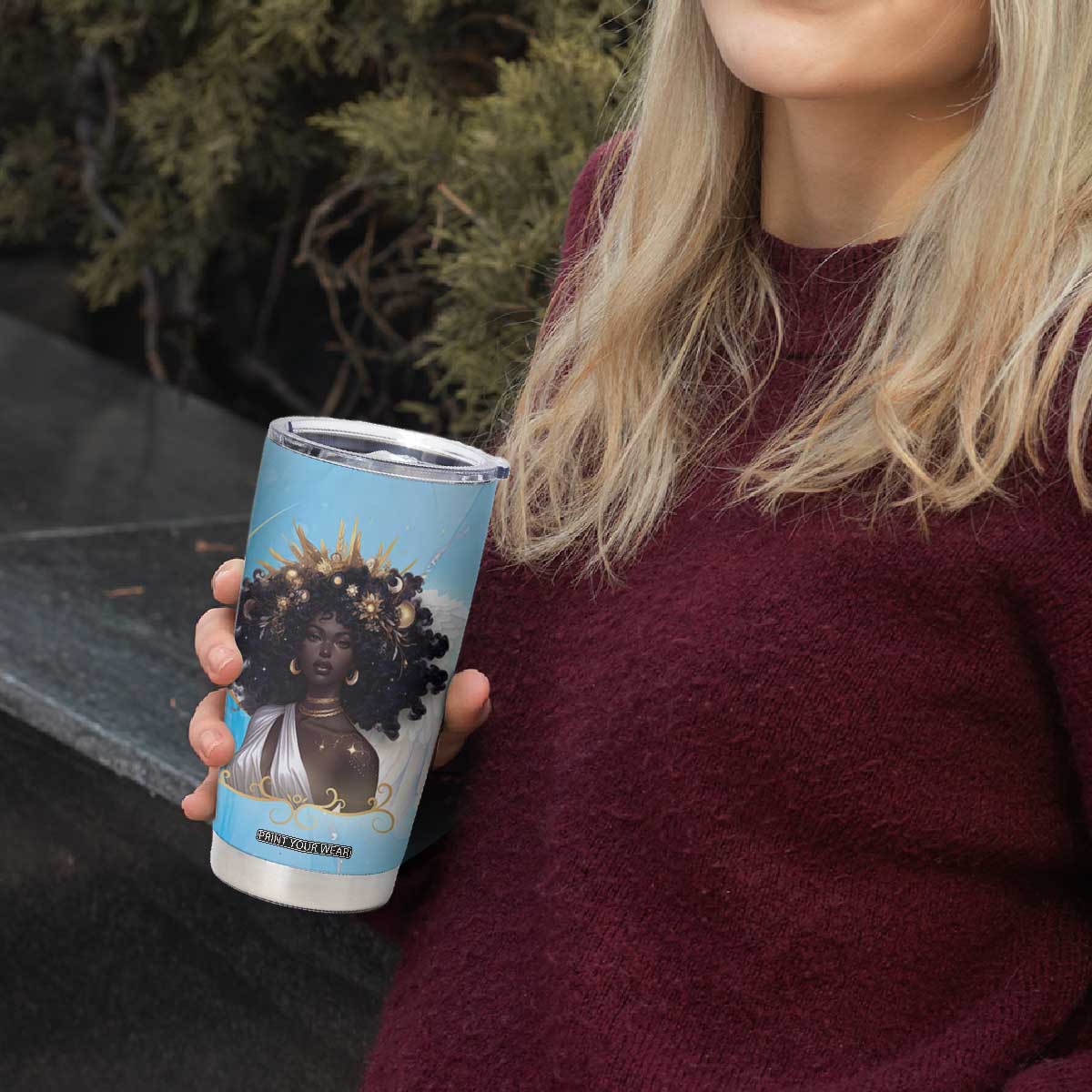 Christian Gifts for Black Women Tumbler Cup African American Afro Black Girl Encouragement Religious Gift TB10 Print Your Wear