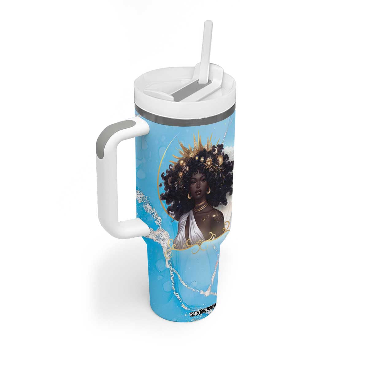 Christian Gifts for Black Women Tumbler With Handle African American Afro Black Girl Encouragement Religious Gift TB10 Print Your Wear