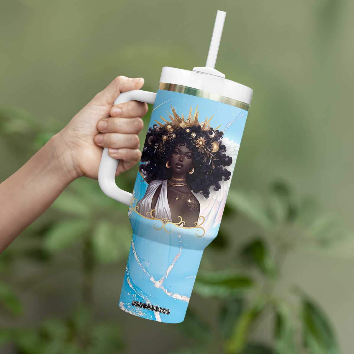 Christian Gifts for Black Women Tumbler With Handle African American Afro Black Girl Encouragement Religious Gift TB10 Print Your Wear