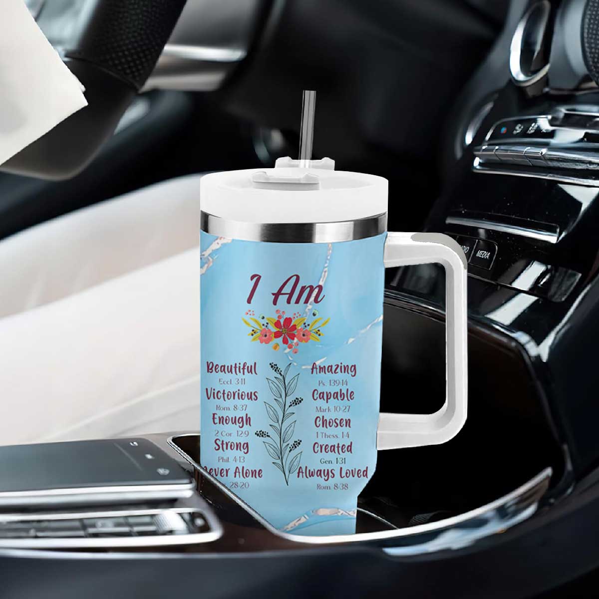 Christian Gifts for Black Women Tumbler With Handle African American Afro Black Girl Encouragement Religious Gift TB10 Print Your Wear