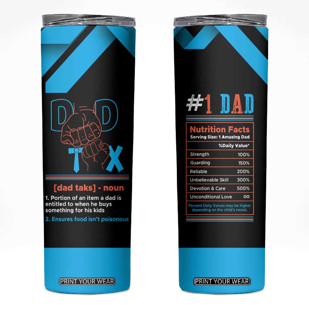 Dad Tax Skinny Tumbler Funny Birthday Christmas Gift For Men Stepdad Bonus Dad Uncle TB10 Black Print Your Wear