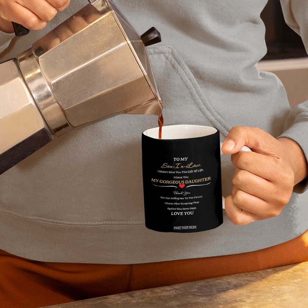 Son In Law Gifts Coffee Mug Future SIL Wedding Gift From Mother In Law MIL TB10 Print Your Wear