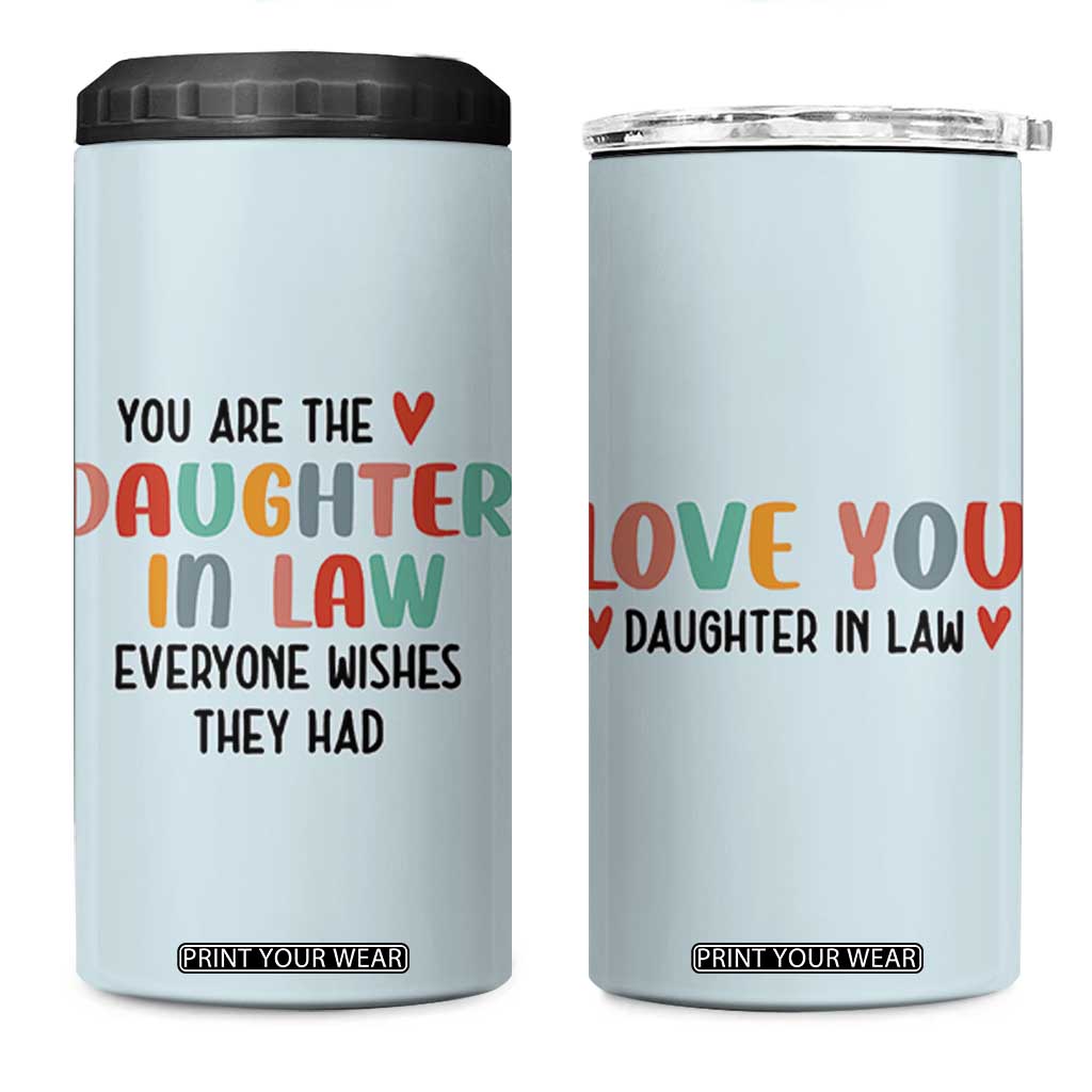 Love Gifts For Daughter In Law 4 in 1 Can Cooler Tumbler Wedding Day Gift From Mother In Law TB10 One Size: 16 oz Blue Print Your Wear