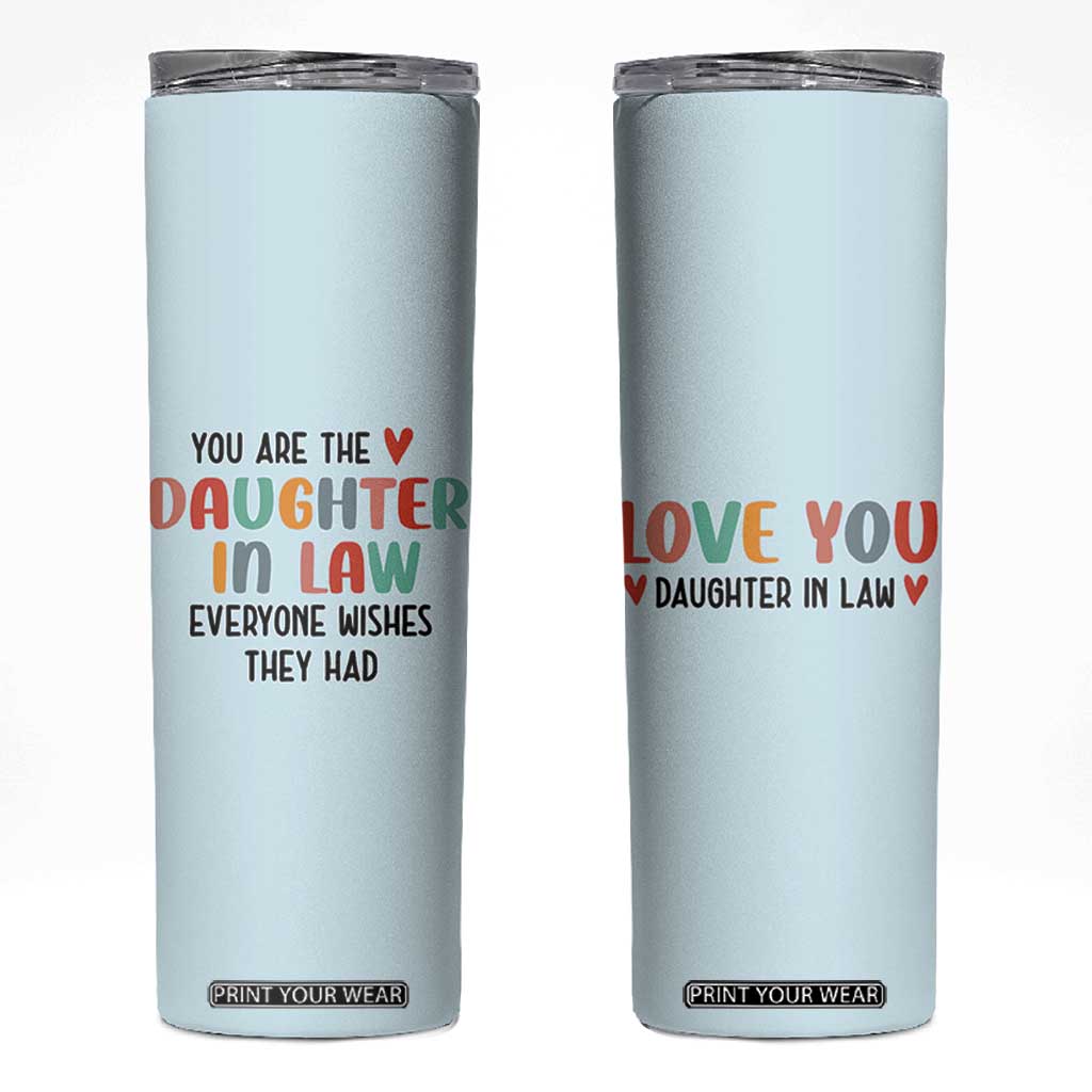 Love Gifts For Daughter In Law Skinny Tumbler Wedding Day Gift From Mother In Law TB10 Blue Print Your Wear