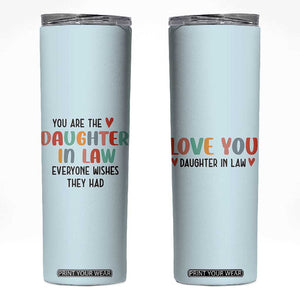 Love Gifts For Daughter In Law Skinny Tumbler Wedding Day Gift From Mother In Law TB10 Blue Print Your Wear