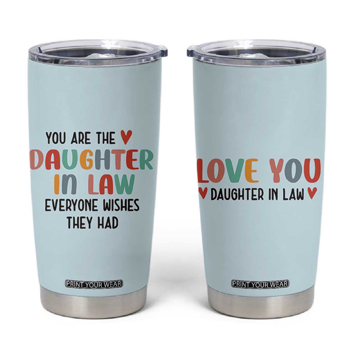 Love Gifts For Daughter In Law Tumbler Cup Wedding Day Gift From Mother In Law TB10 Blue Print Your Wear