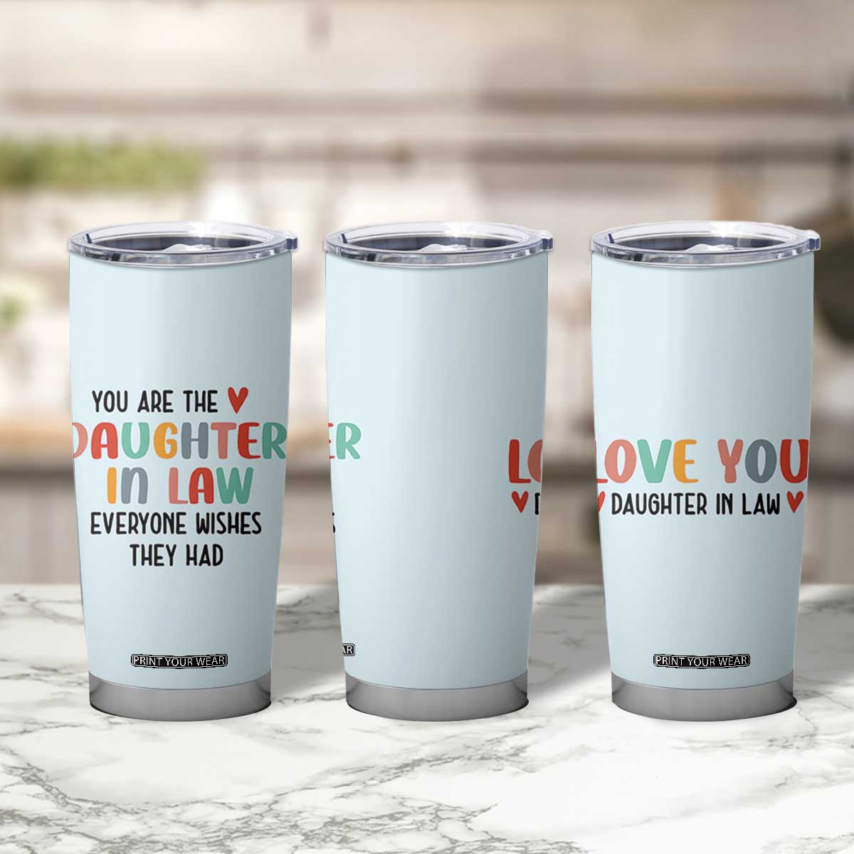 Love Gifts For Daughter In Law Tumbler Cup Wedding Day Gift From Mother In Law TB10 Print Your Wear