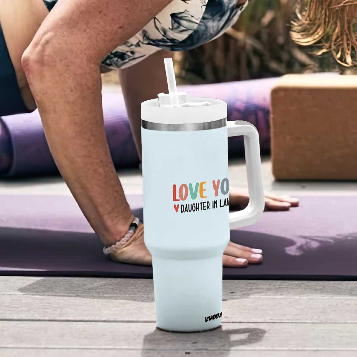 Love Gifts For Daughter In Law Tumbler With Handle Wedding Day Gift From Mother In Law TB10 Print Your Wear