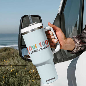 Love Gifts For Daughter In Law Tumbler With Handle Wedding Day Gift From Mother In Law TB10 Print Your Wear