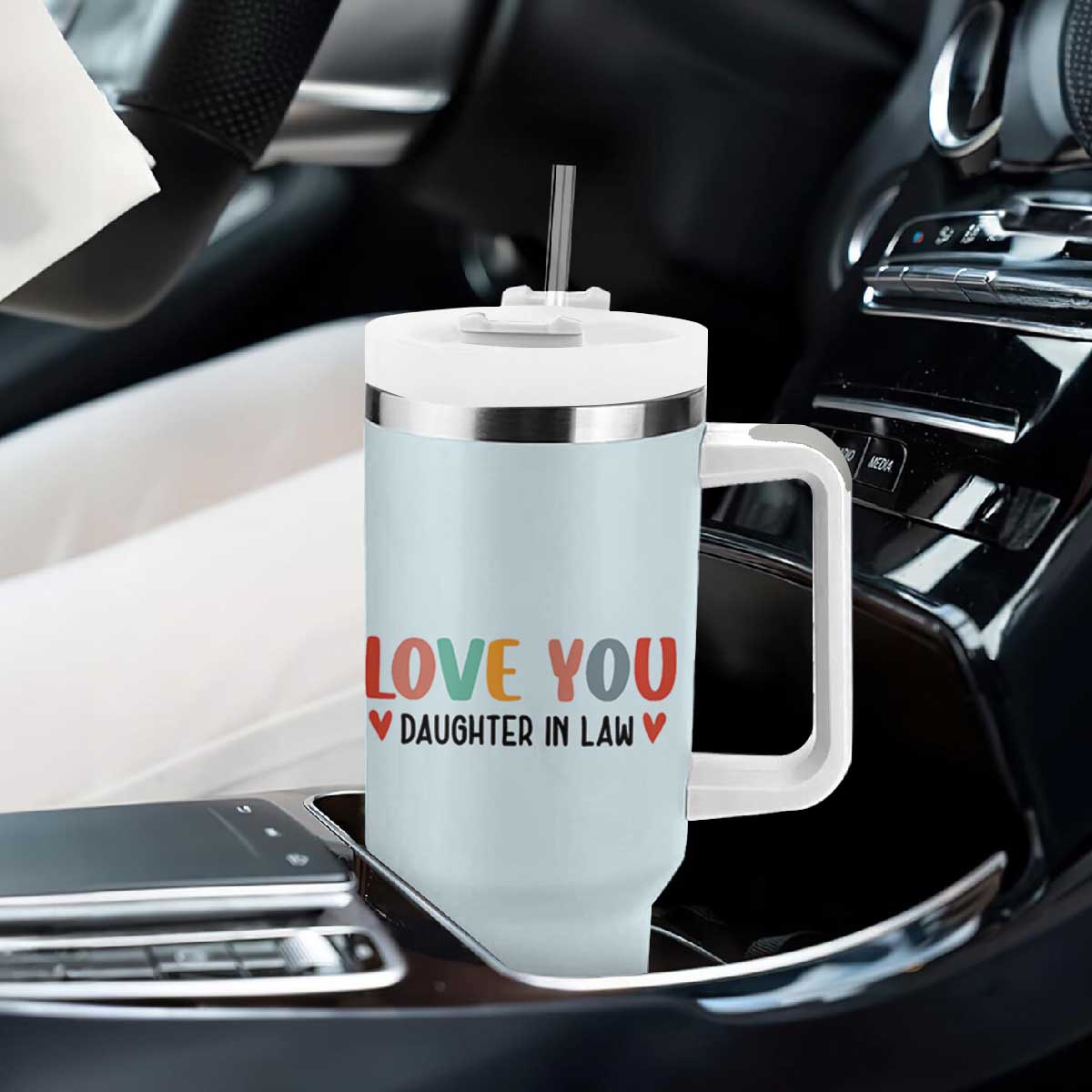 Love Gifts For Daughter In Law Tumbler With Handle Wedding Day Gift From Mother In Law TB10 Print Your Wear