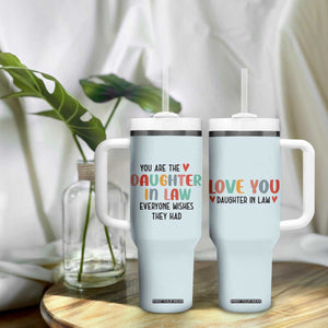 Love Gifts For Daughter In Law Tumbler With Handle Wedding Day Gift From Mother In Law TB10 Print Your Wear