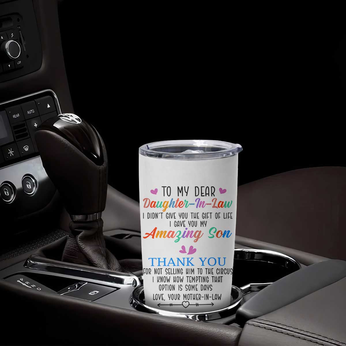 Gifts For Daughter In Law Tumbler Cup Funny Wedding Day Gift From Mother In Law TB10 Print Your Wear