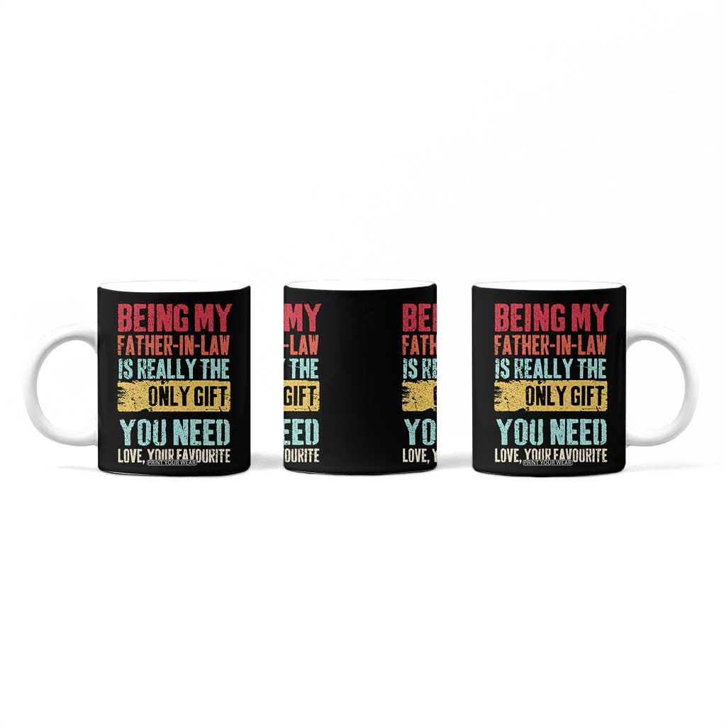 Father In Law Gift Coffee Mug Retro Funny Being My Father-in-law TB10 Print Your Wear