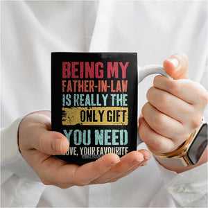Father In Law Gift Coffee Mug Retro Funny Being My Father-in-law TB10 Print Your Wear
