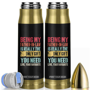 Father In Law Gift Bullet Tumbler Retro Funny Being My Father-in-law TB10 Black Print Your Wear