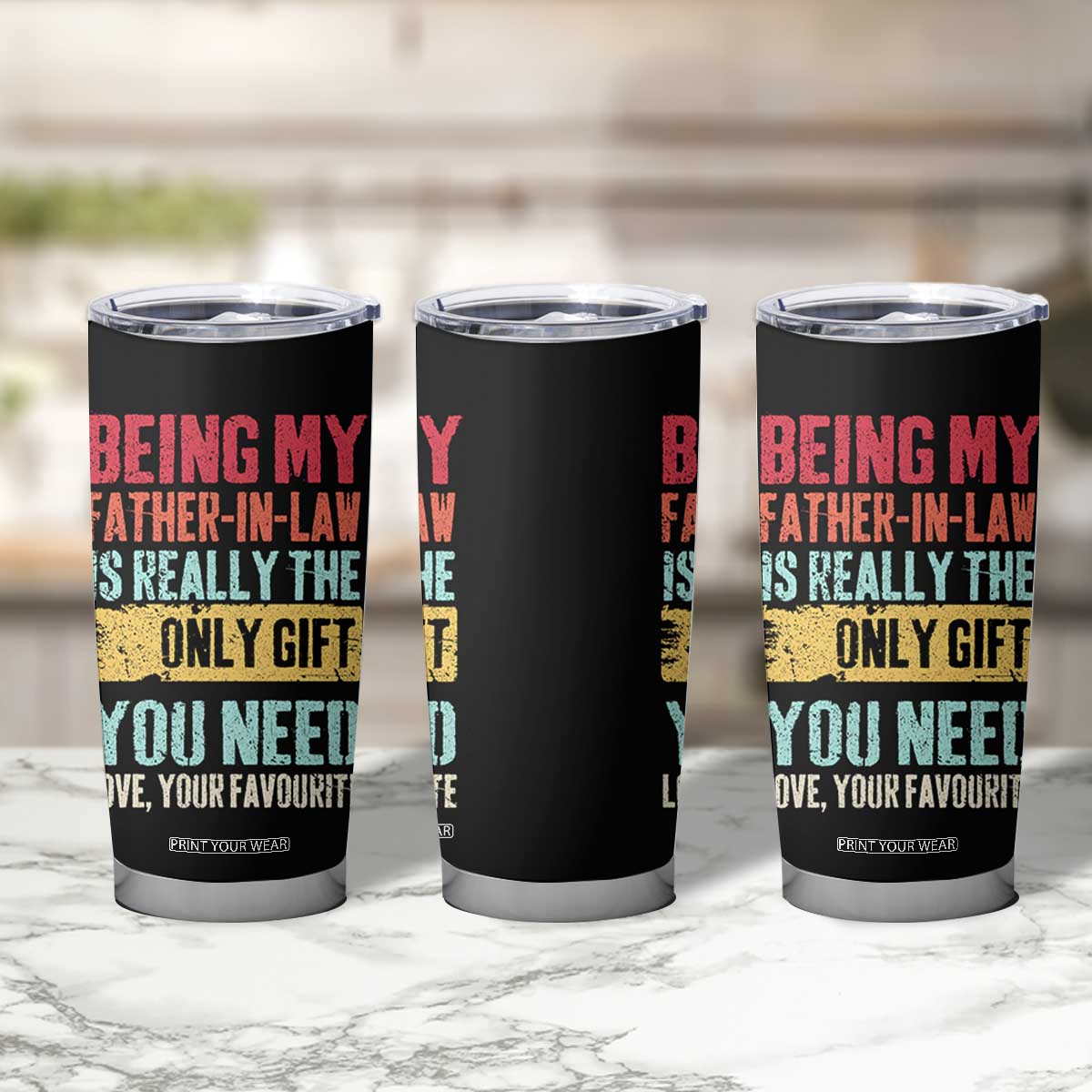 Father In Law Gift Tumbler Cup Retro Funny Being My Father-in-law TB10 Print Your Wear