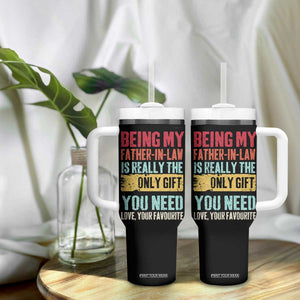 Father In Law Gift Tumbler With Handle Retro Funny Being My Father-in-law TB10 Print Your Wear