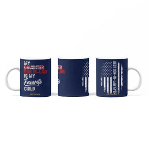 My Son In Law Is My Favorite Child Coffee Mug Funny Gift For Mother-in-Law Father-in-Law USA Flag TB10 Print Your Wear