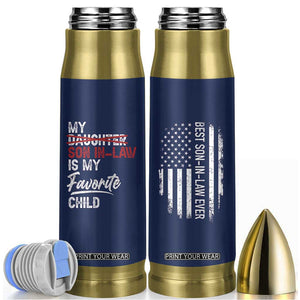 My Son In Law Is My Favorite Child Bullet Tumbler Funny Gift For Mother-in-Law Father-in-Law USA Flag TB10 Navy Print Your Wear