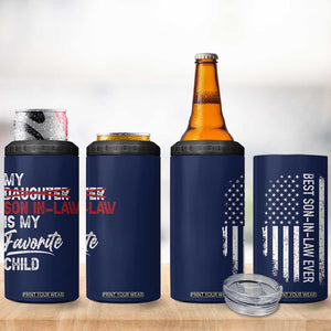 My Son In Law Is My Favorite Child 4 in 1 Can Cooler Tumbler Funny Gift For Mother-in-Law Father-in-Law USA Flag TB10 Print Your Wear