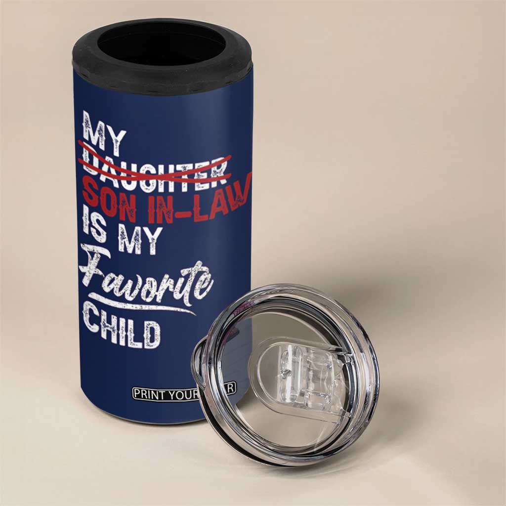 My Son In Law Is My Favorite Child 4 in 1 Can Cooler Tumbler Funny Gift For Mother-in-Law Father-in-Law USA Flag TB10 Print Your Wear