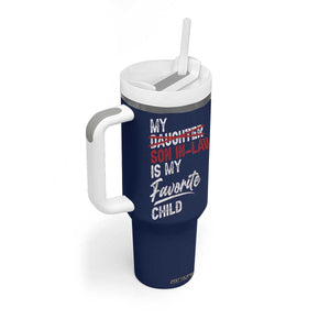 My Son In Law Is My Favorite Child Tumbler With Handle Funny Gift For Mother-in-Law Father-in-Law USA Flag TB10 Print Your Wear