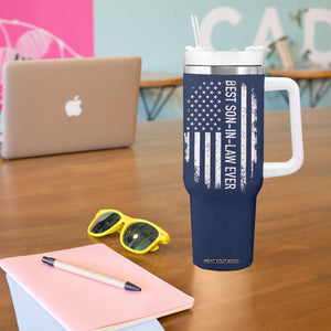 My Son In Law Is My Favorite Child Tumbler With Handle Funny Gift For Mother-in-Law Father-in-Law USA Flag TB10 Print Your Wear