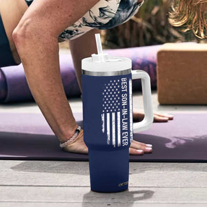 My Son In Law Is My Favorite Child Tumbler With Handle Funny Gift For Mother-in-Law Father-in-Law USA Flag TB10 Print Your Wear