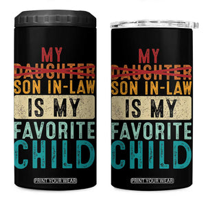 My Son In Law Is My Favorite Child 4 in 1 Can Cooler Tumbler Retro Funny Gift For Mother-in-Law Father-in-Law TB10 One Size: 16 oz Black Print Your Wear