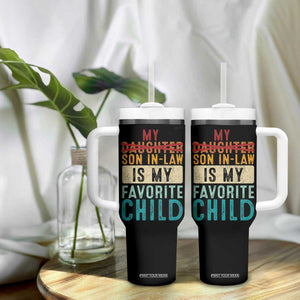 My Son In Law Is My Favorite Child Tumbler With Handle Retro Funny Gift For Mother-in-Law Father-in-Law TB10 Print Your Wear