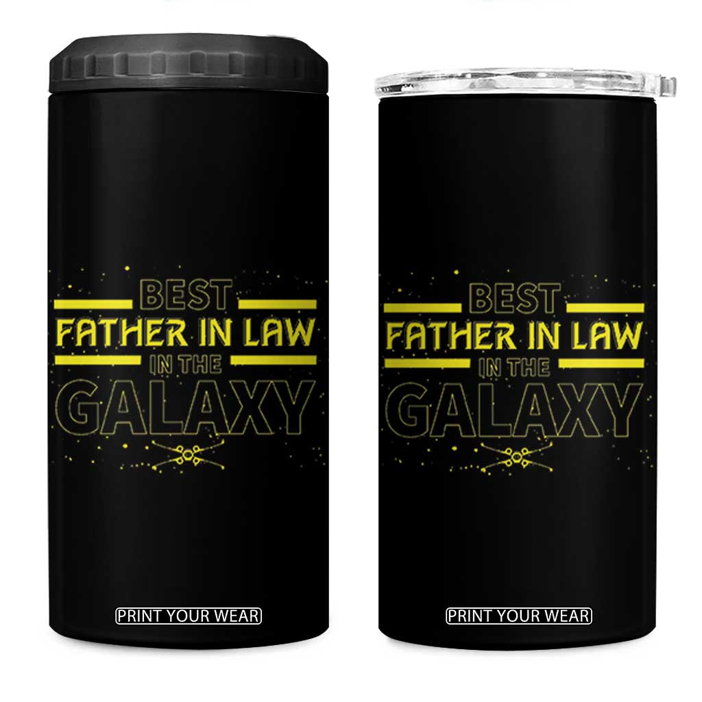 Best Father In Law Gifts 4 in 1 Can Cooler Tumbler Funny Father-in-law Fathers Day TB10 One Size: 16 oz Black Print Your Wear