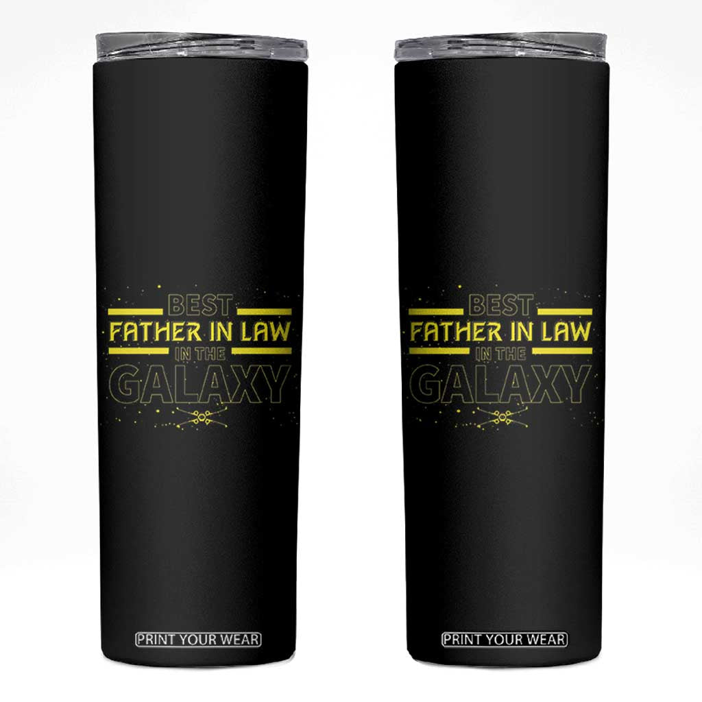 Best Father In Law Gifts Skinny Tumbler Funny Father-in-law Fathers Day TB10 Black Print Your Wear
