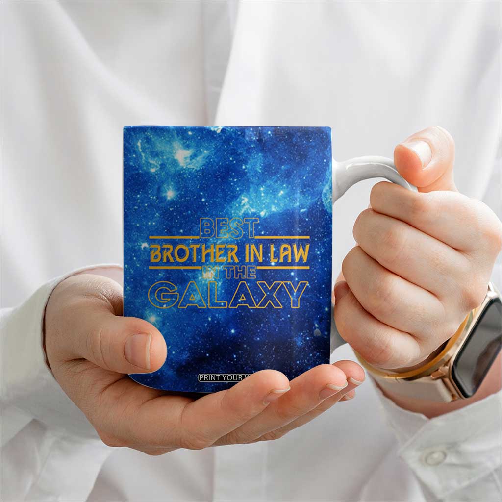 Best Brother In Law Gifts Coffee Mug Christmas Birthday Fathers Day Gift From Sister Galaxy TB10 Print Your Wear