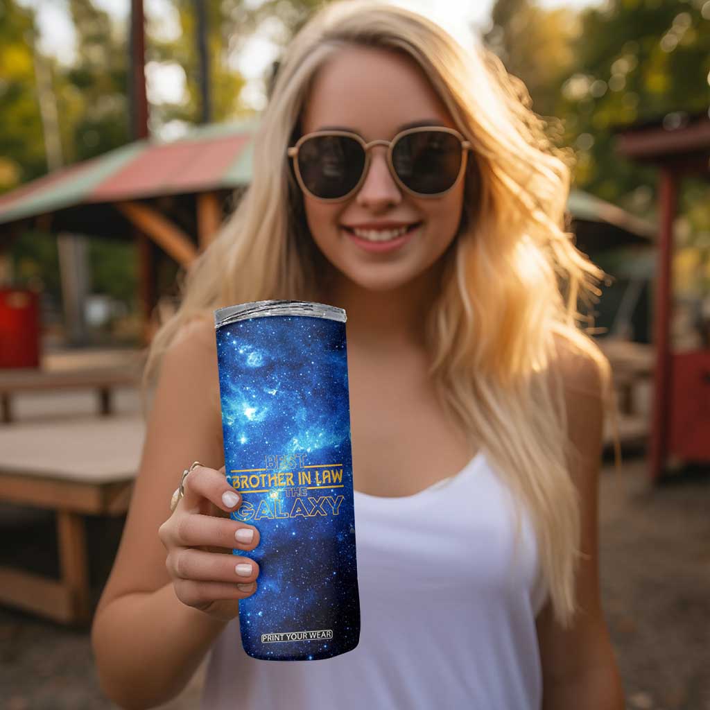 Best Brother In Law Gifts Skinny Tumbler Christmas Birthday Fathers Day Gift From Sister Galaxy TB10 Print Your Wear