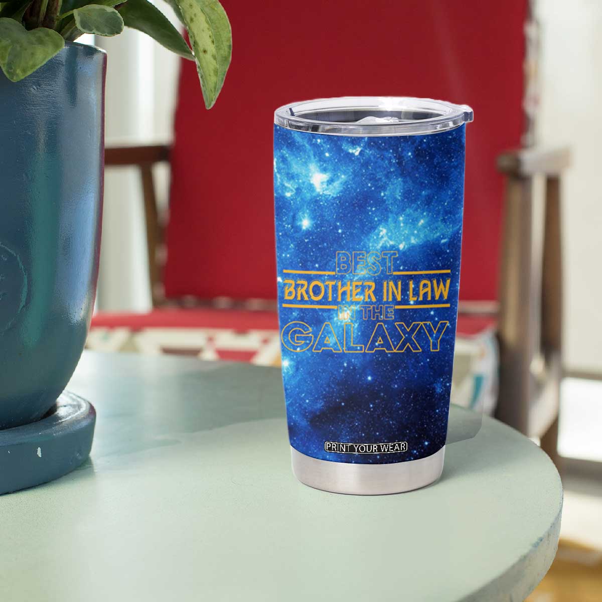 Best Brother In Law Gifts Tumbler Cup Christmas Birthday Fathers Day Gift From Sister Galaxy TB10 Print Your Wear