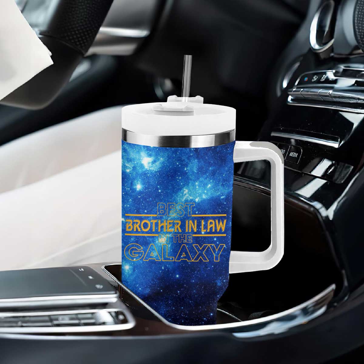 Best Brother In Law Gifts Tumbler With Handle Christmas Birthday Fathers Day Gift From Sister Galaxy TB10 Print Your Wear