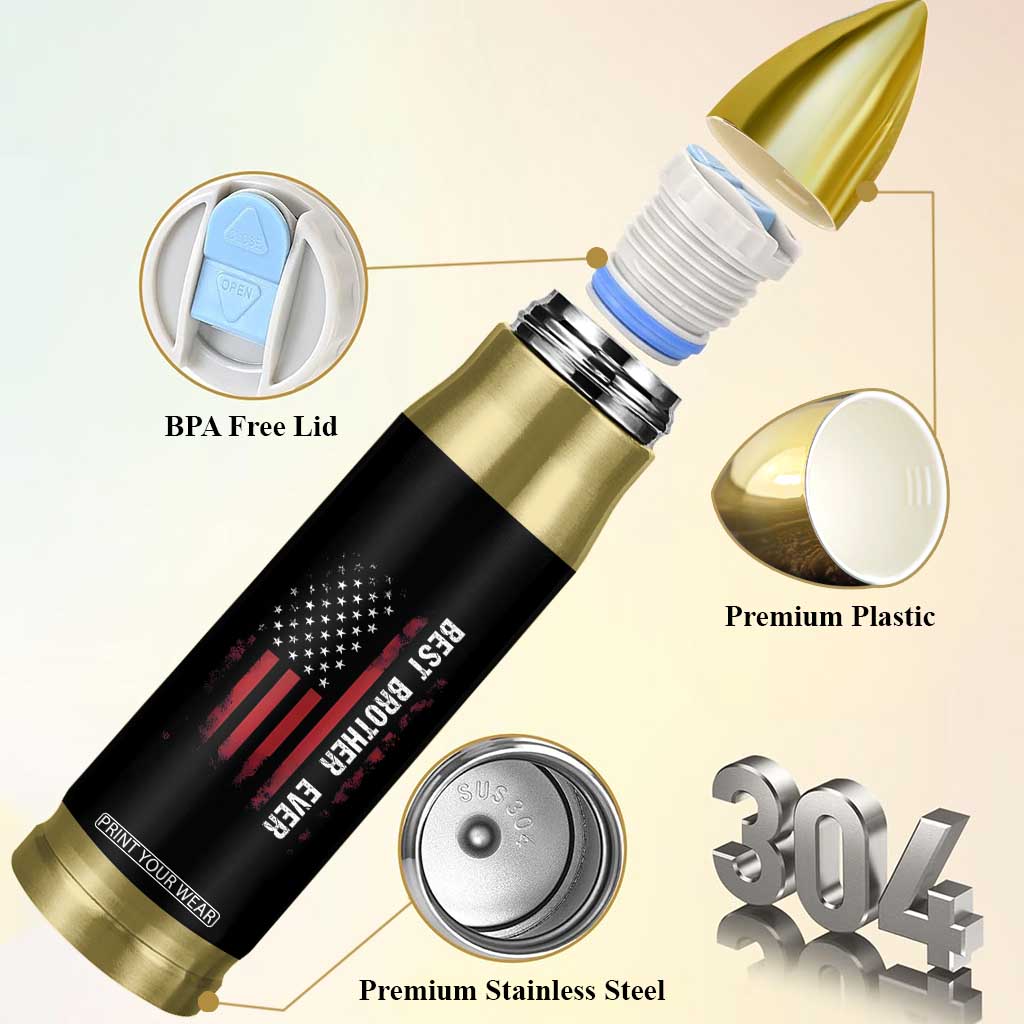 Best Brother Ever Bullet Tumbler Retro US Flag Gifts From Sisters Siblings TB10 Print Your Wear