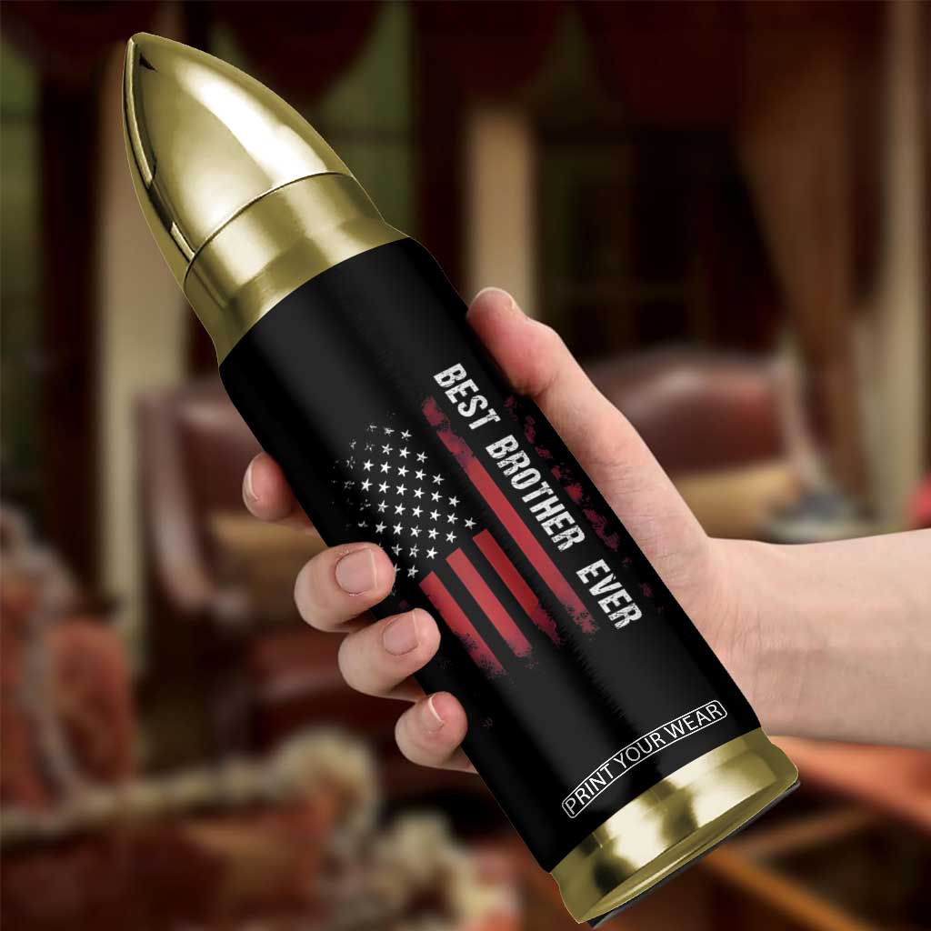 Best Brother Ever Bullet Tumbler Retro US Flag Gifts From Sisters Siblings TB10 Print Your Wear