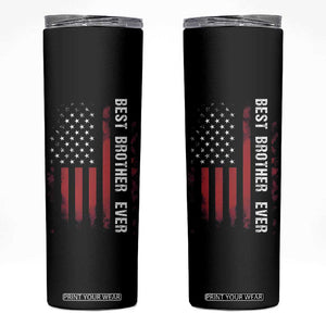 Best Brother Ever Skinny Tumbler Retro US Flag Gifts From Sisters Siblings TB10 Black Print Your Wear